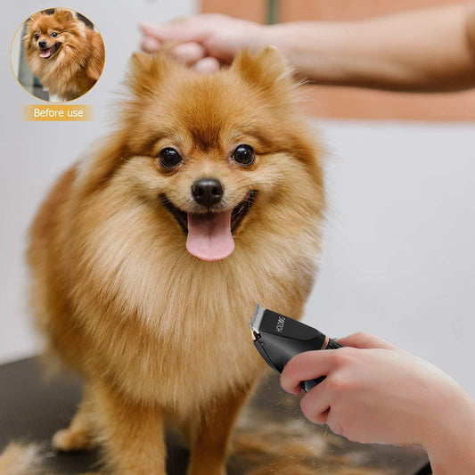 Dog Clippers | Professional Heavy Duty Dog Grooming Clipper | 3-Speed Low Noise High Power Rechargeable Cordless Pet Grooming Tools for Small & Large Dogs Cats Pets with Thick & Heavy Coats